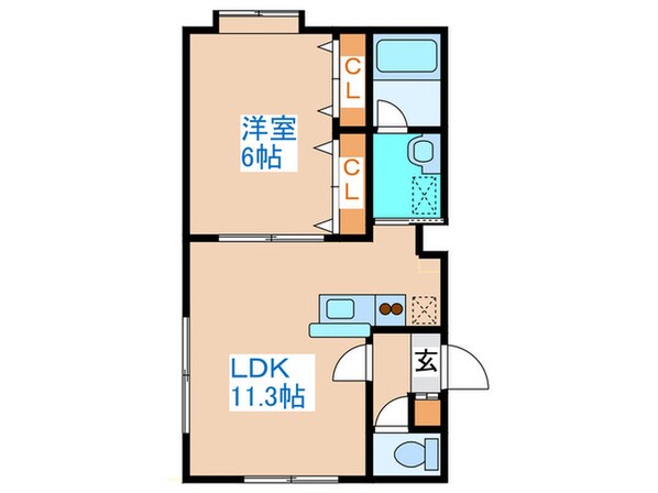 コスモ南郷の物件間取画像